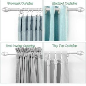 Silver curtain rod new